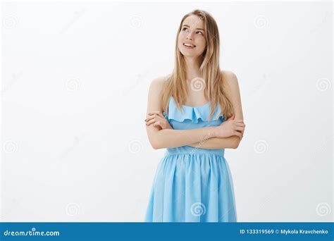 Daydreaming My Hoby Attractive Cute Blonde Girl Fantasizing What Presents She Will Get As