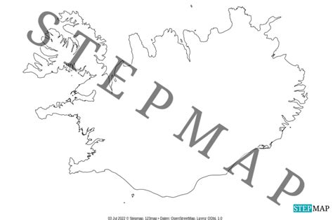 Stepmap Island Blanko Landkarte F R Island