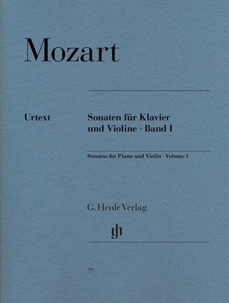 Sonaten F R Klavier Und Violine Band I Von Band I Wolfgang Amadeus