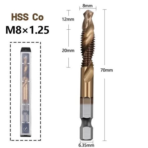 Enclume Foret Vis M Tige Hexagonale En Acier Rapide Plaqu