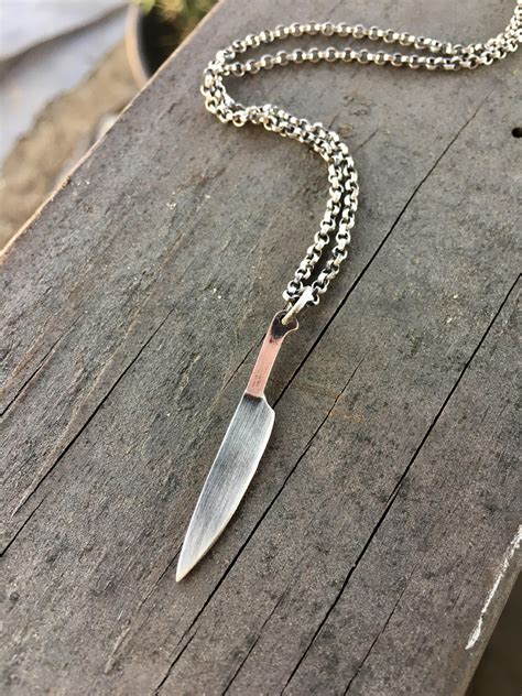 The Psycho Unisex Chef Knife Necklace American Psycho Mini Etsy