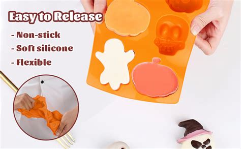 Amazon.com: DUNCHATY Halloween Silicone Baking Molds - 3PCS, Nonstick ...