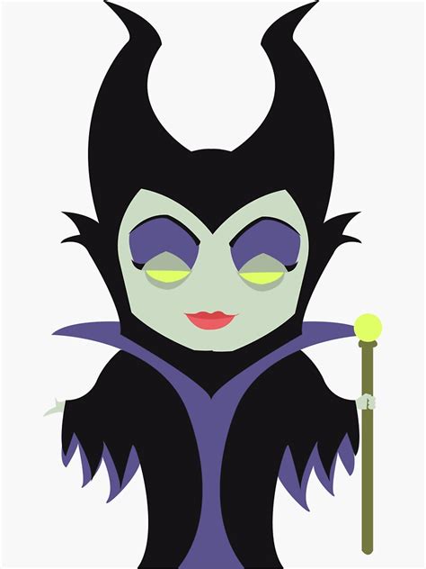 Chibi Maleficent Sticker For Sale By Minettemona Redbubble