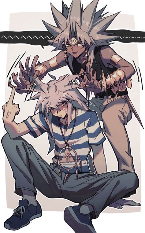 Yami Bakura And Yami Marik Yu Gi Oh And More Drawn By Xiao