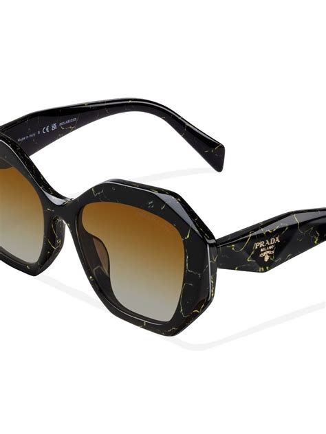 Prada Eyewear Symbole Octagonal Frame Sunglasses Farfetch