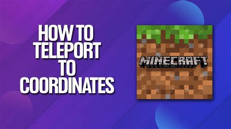 How To Teleport To Coordinates In Minecraft Tutorial Youtube