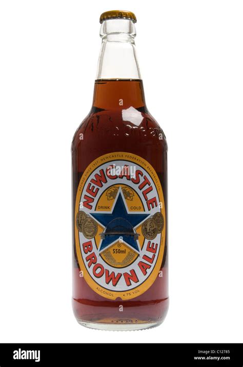 Bottle of Newcastle brown ale on white background Stock Photo - Alamy