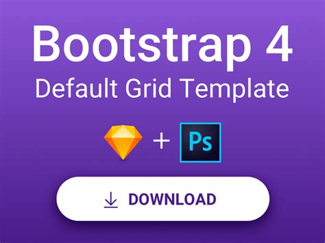 Bootstrap 4 Grid Template Freebie - Download Sketch Resource - Sketch Repo