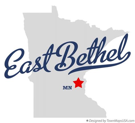 Map of East Bethel, MN, Minnesota