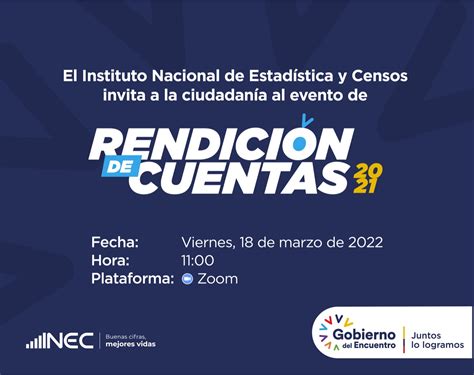 Rendici N De Cuentas Fase Instituto Nacional De Estad Stica Y