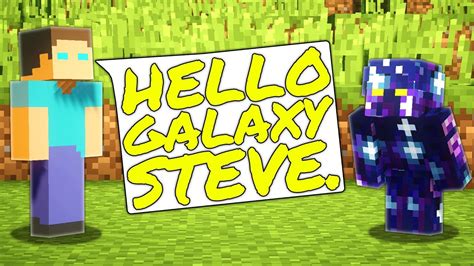 Minecraft Steve Saga Origin Steve Meets Galaxy Steve Youtube