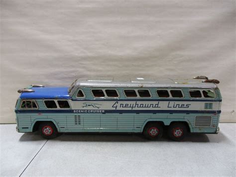 Vintage Tin Friction Greyhound Scenic Cruiser Bus 4679126265