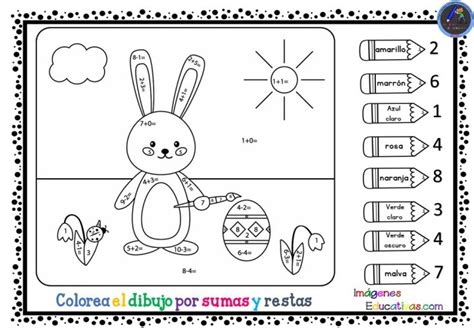 Dibujos Para Colorear Con Sumas Y Restas Para Primer Grado 3d Revista Gramma Almanar