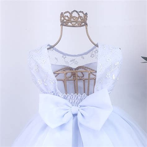 Vestido Realeza Rainha Branco Batizado Daminha Luxo A