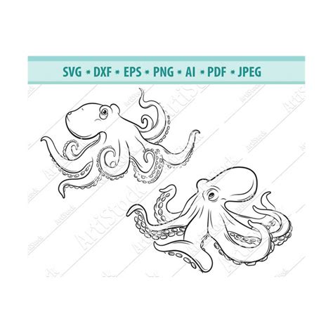 Octopus Svg Kraken Svg Giant Squid Svg Sea Animals Svg O Inspire