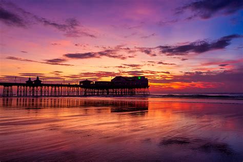 blackpool north pier sunset yannick dixon photographic works