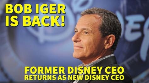 Bob Iger Returns As Disney Ceo Disney Reporter Youtube