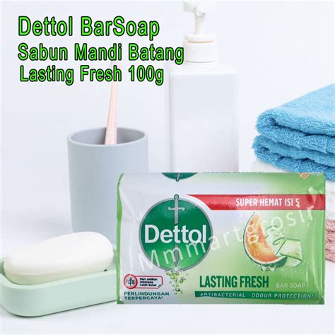 Dettol Bar Soap Sabun Mandi Batang Lasting Fresh 100g Lazada