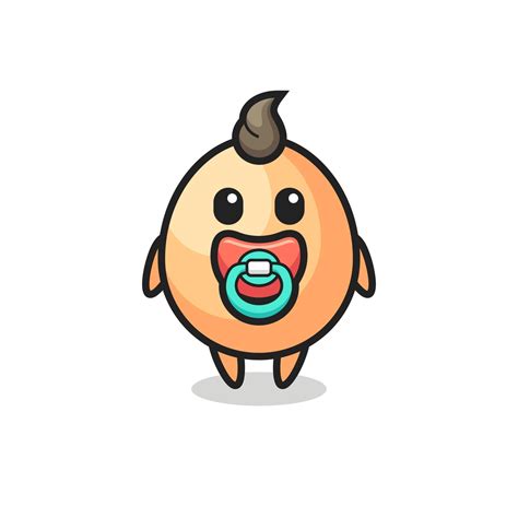 Baby Egg Cartoon Character With Pacifier 3347479 Vector Art At Vecteezy