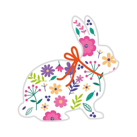 Wildflower Pattern Bunny Rabbit Svg Vector Designs Apex