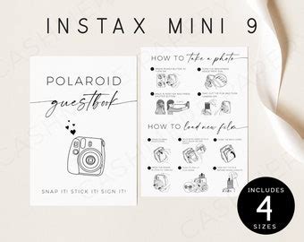 Instax Mini Instructions Instax Guest Book Sign Instax Guest Book