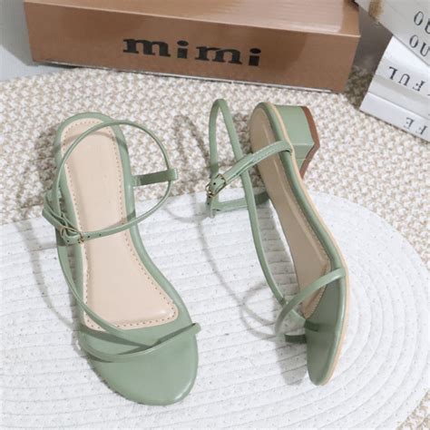 Elegant 1 12 Inch Hot New Korean Fashion Platform Heels Ankle Sandals