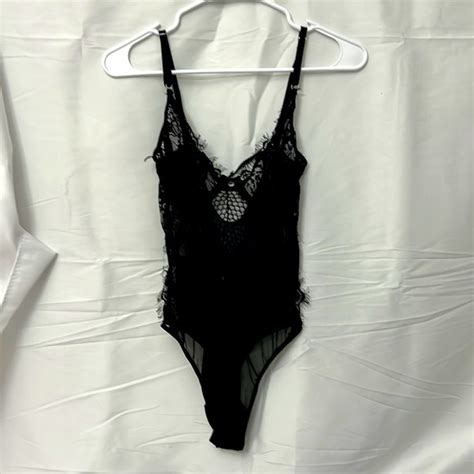 Intimates Sleepwear 52 Sexy Black Lingerie With Adjustable Strap And Button Like Leotard