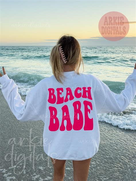 BEACH BABE WAVE Svg Png Summer Svg Beach Life Salt Life Png Beach Crewneck Mother S Day