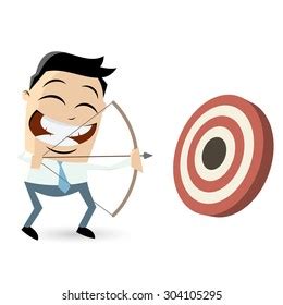 Funny Archery Cartoon Man Stock Vector (Royalty Free) 304105295 ...