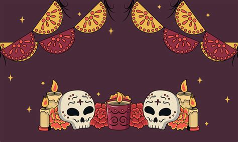 Day Of The Dead Vector Banner 33199519 Vector Art At Vecteezy