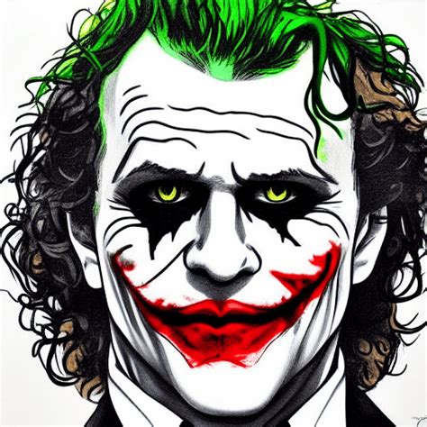 Joker Heath Ledger Sketch · Creative Fabrica