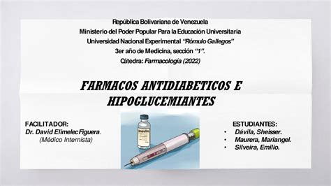 F Rmacos Antidiab Ticos E Hipoglucemicos Emilio A Silveira A Udocz