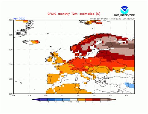 Pogoda długoterminowa na kwiecień 2020 dla Polski Dodatnia anomalia