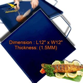 Square Size Metallogy Square Hot Plate Pan Kuali Segi Empat Kuali Leper Grill Plate For Burger