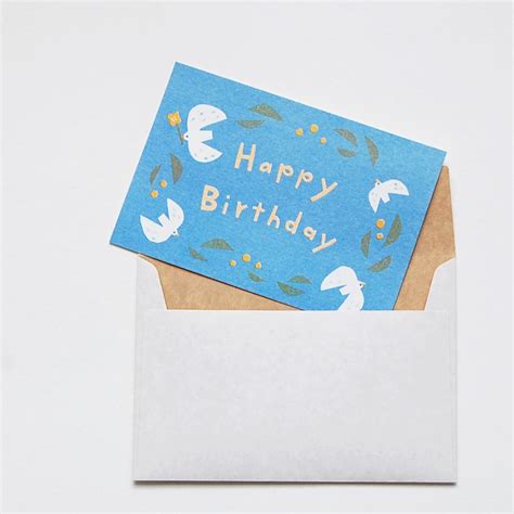 Postcard 'happy Birthday' Envelope 3 Sheets Set - Etsy