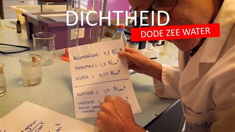 Natuurkunde Uitgelegd DICHTHEID DODE ZEE WATER YouTube