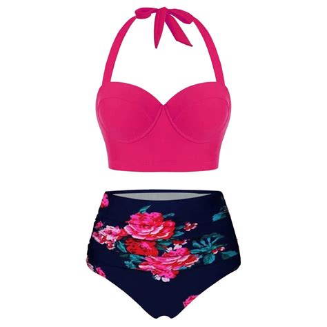 Lowprofile Bikini Sets For Women Piece Swimsuits Floral Print Crop