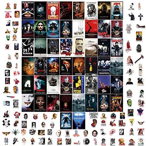 ALYBSOO Horror Movie Poster Decor 150 PCS, 50 PCS Horror Movie Wall ...