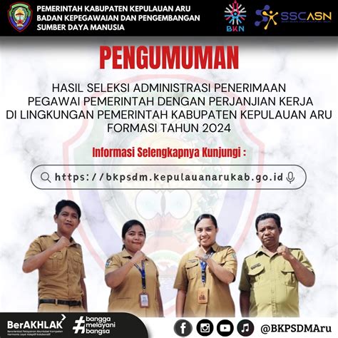 Pengumuman Hasil Seleksi Administrasi Penerimaan Pegawai Pemerintah