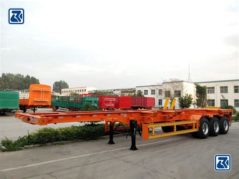 Container Trailer Axles Ft Flatbed Skeleton Skeletal Semi Truck