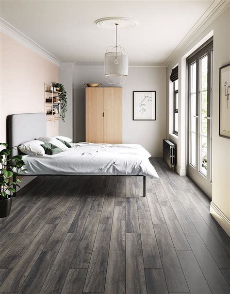 Grey Laminate Flooring In Bedroom : Kronotex Harbour Grey Oak Laminate Flooring 12mm M1204 ...