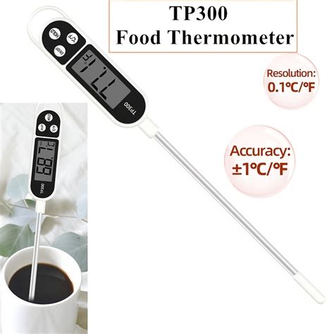 Tp300 Digital Food Thermometer Probe For Kitchen Bbq Meat Water Milk Oil Tea Soup Oven