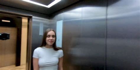 Risky Sex In The Public Elevator Hard Sex Blowjob And Facial Twice TNAFlix Porn Videos