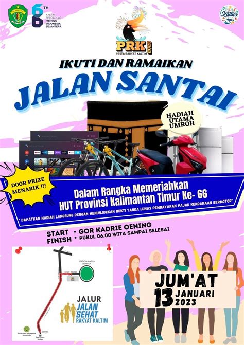 Gratis Ikuti Jalan Sehat Hut Ke 66 Pemprov Kaltim Ismiati Hadiah Utama Umrah