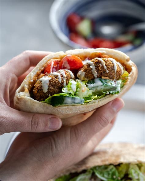 Falafel Pita Sandwich Six Hungry Feet Middle Eastern Inspired