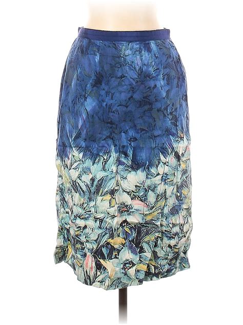 Moulinette Soeurs Floral Multi Color Blue Casual Skirt Size 2 77 Off