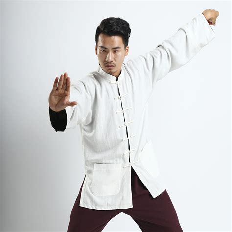 Personalized Deluxe Linen Reversible Kung Fu Jacket Black And White