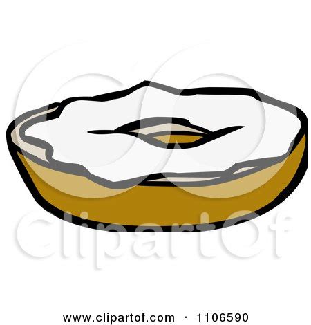 Clipart Bagel With Cream Cheese - Royalty Free Vector Illustration by Cartoon Solutions #1106590