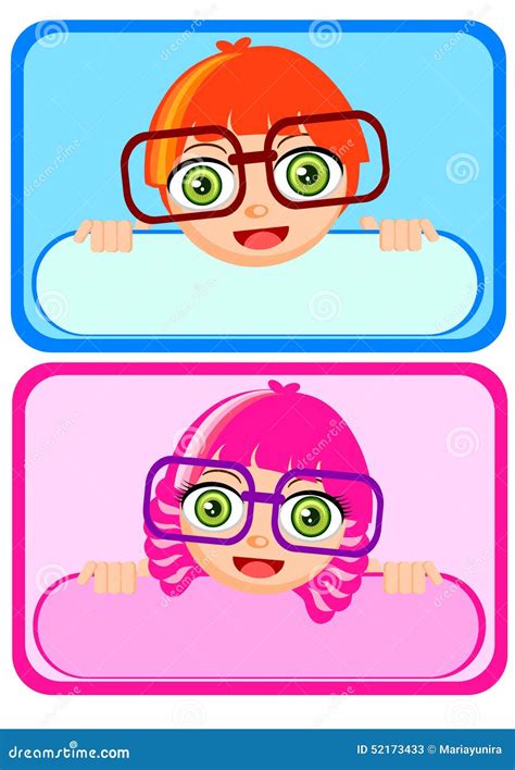 Name Tag For Kids Stock Vector - Image: 52173433