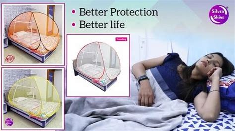 Silver Shine Polyester Foldable Mosquito Net For Home At Rs In